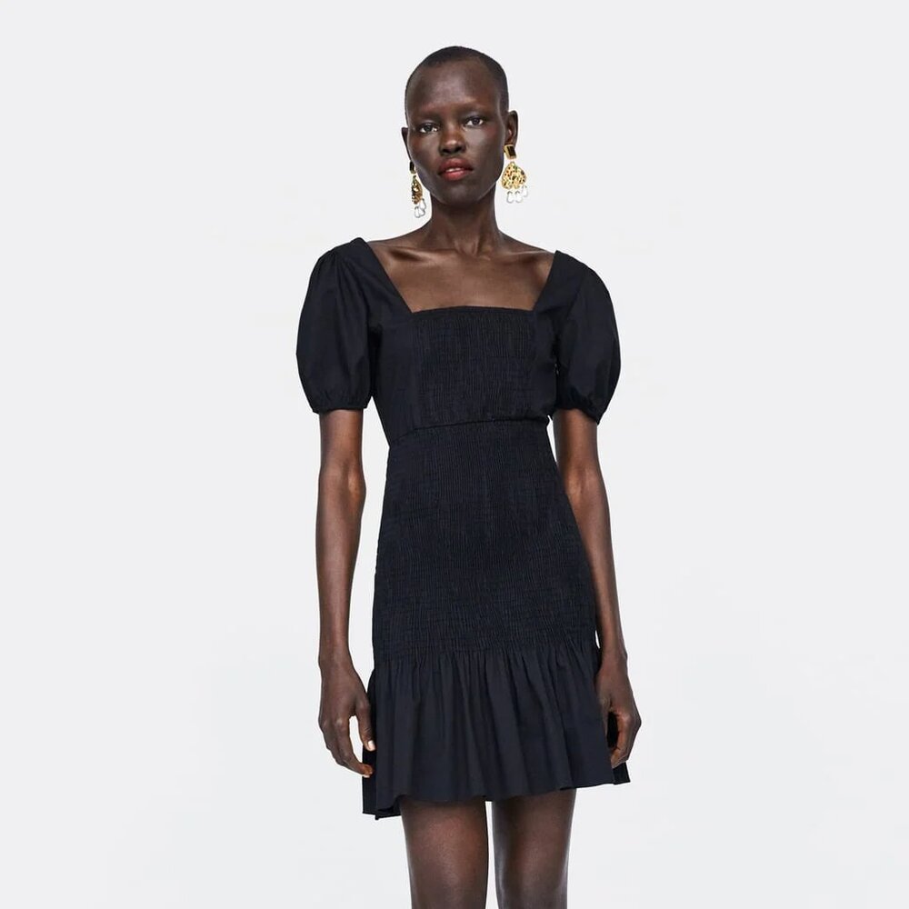 Zara Smocked Mini Dress